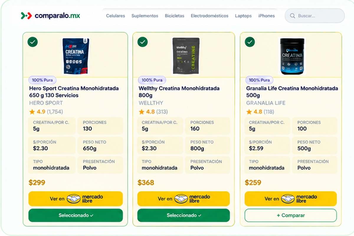 Paso 3: Selecciona productos y compáralos en comparalo.mx
